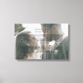 Personalized Wedding Vows Photo Keepsake Leinwanddruck (Vorderseite)