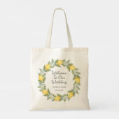 Personalized Wedding Welcome Tote Bag for Guests Tragetasche (Rückseite)