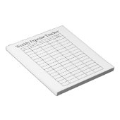 Personalized Weekly Expense Tracker Notepad Notizblock (angewinkelt)