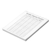 Personalized Weekly Expense Tracker Notepad Notizblock (Rotiert)