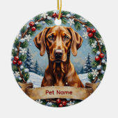 Personalized Weimaraner Christmas Keramik Ornament (Vorne)