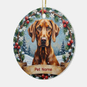 Personalized Weimaraner Christmas Keramik Ornament (Links)