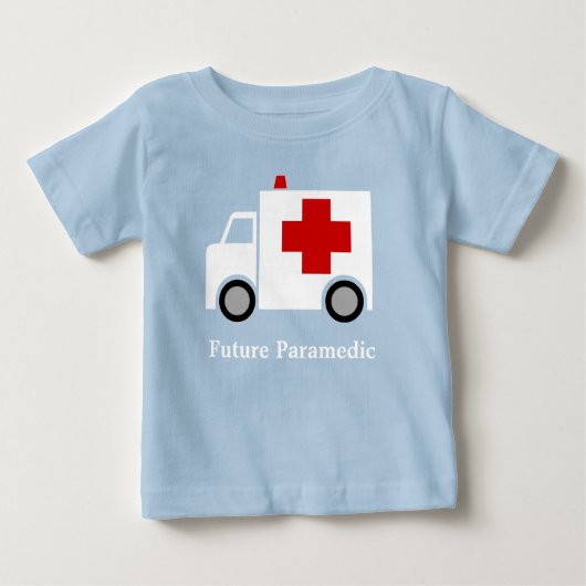 Personalized| weißer zukünftiger Sanitäter Baby T-shirt (Vorderseite)