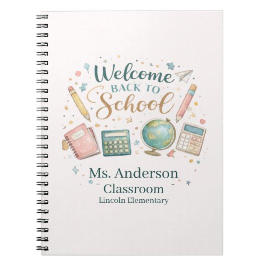 Personalized Welcome Back to School Teacher Notizblock (Vorderseite)