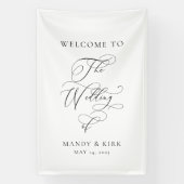Personalized “Welcome to Our Wedding” Sign Banner (Vertikal)