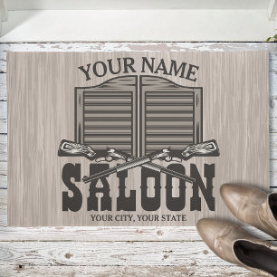Personalized Western Rifle Guns Old Saloon Bar Fußmatte