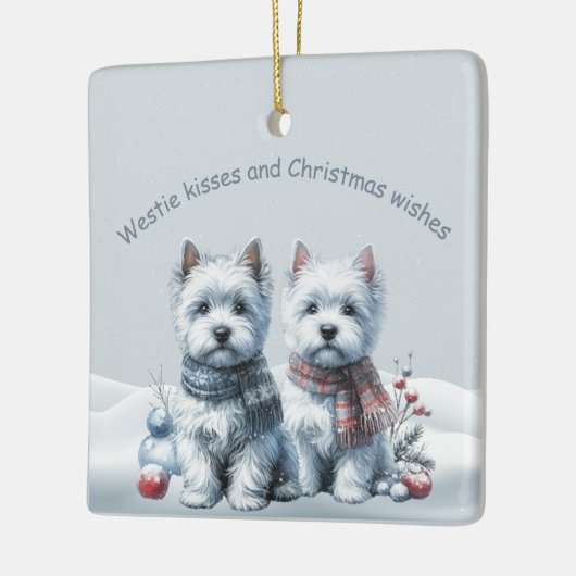 Personalized Westies Christmas Ornament (Links)