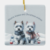Personalized Westies Christmas Ornament (Vorderseite)