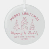 Personalized Whimsical Baby Announcement Ornament (Vorderseite)