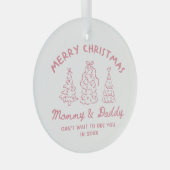 Personalized Whimsical Baby Announcement Ornament (Vorderseite Rechts)