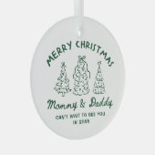 Personalized Whimsical Baby Announcement Ornament (Vorderseite Rechts)