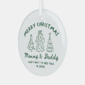 Personalized Whimsical Baby Announcement Ornament (Vorderseite links)