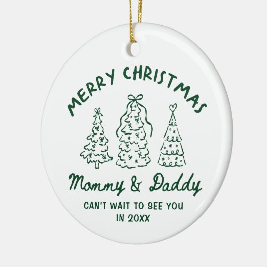 Personalized Whimsical Baby Announcement Ornament (Links)