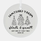 Personalized Whimsical Baby Announcement Ornament (Rückseite)