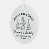 Personalized Whimsical Baby Announcement Ornament (Vorderseite links)