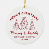 Personalized Whimsical Baby Announcement Ornament (Vorne)