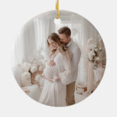 Personalized Whimsical Baby Announcement Ornament (Hinten)