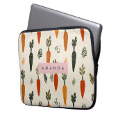 Personalized Whimsical Carrot Patch Rustic Laptopschutzhülle (Vorderseite Links)