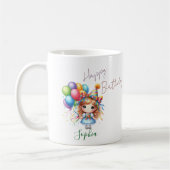 Personalized whimsical doll birthday mug kaffeetasse (Links)