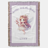 Personalized Whimsical Floral Fairy  Decke (Vorderseite Vertikal)