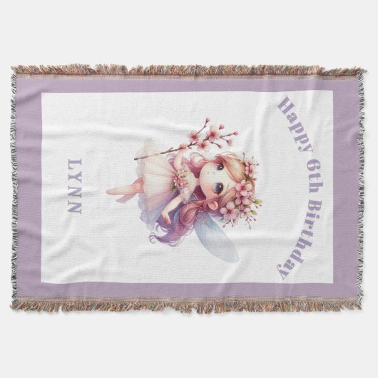 Personalized Whimsical Floral Fairy  Decke (Vorderseite)