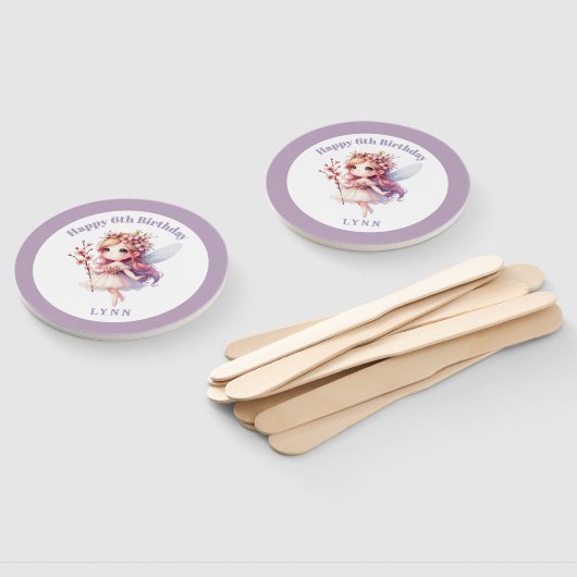 Personalized Whimsical Floral Fairy  Fächer (Non-assembled)