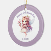 Personalized Whimsical Floral Fairy Keramik Ornament (Links)