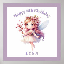Personalized Whimsical Floral Fairy 