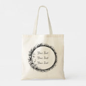 Personalized Whimsical Floral Wreath Tote Tragetasche (Rückseite)