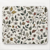 Personalized Whimsical Flower Vine Mousepad (Vorne)