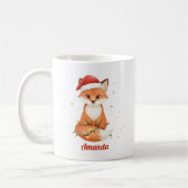 Personalized Whimsical Fox Christmas Mug Kaffeetasse (Links)