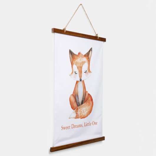 Personalized Whimsical Fox, Nursery Wall Art Wandteppich Mit Holzrahmen (Gewinkelt)