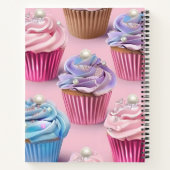 Personalized Whimsical Pastel Cupcake Dreams Notizblock (Rückseite)