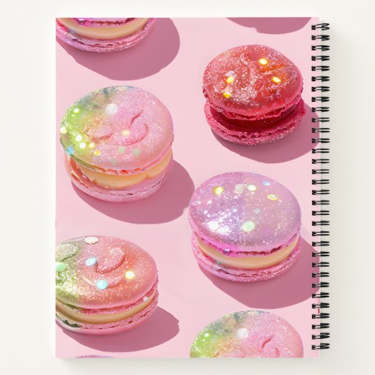 Personalized Whimsical Pastel Macaron Sparkle Notizblock (Rückseite)
