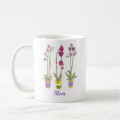 Personalized Whimsical Potted Purple Orchids  Kaffeetasse (Links)