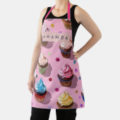 Personalized Whimsical Rainbow Cupcake Confetti Schürze (InSitu)