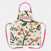 Personalized Whimsical Retro Autumn Flower  Schürze (Vorderseite)