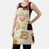 Personalized Whimsical Toast & Jam Pattern Apron Schürze (InSitu)