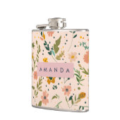 Personalized Whimsical Wildflower Meadow Flachmann (Links)