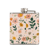 Personalized Whimsical Wildflower Meadow Flachmann (Rückseite)