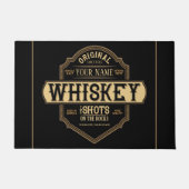 Personalized Whiskey on the Rocks Liquor Label Bar Fußmatte (Vorderseite)