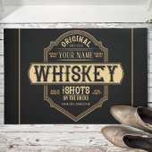 Personalized Whiskey on the Rocks Liquor Label Bar Fußmatte