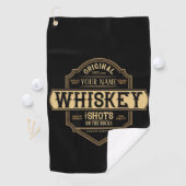 Personalized Whiskey on the Rocks Liquor Label Bar Golfhandtuch (Insitu)