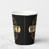 Personalized Whiskey on the Rocks Liquor Label Bar Pappbecher (Rechts)