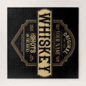 Personalized Whiskey on the Rocks Liquor Label Bar Puzzle (Horizontal)