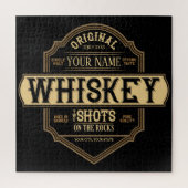 Personalized Whiskey on the Rocks Liquor Label Bar Puzzle (Vertikal)