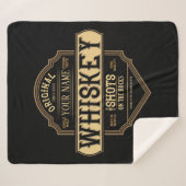 Personalized Whiskey on the Rocks Liquor Label Bar Sherpadecke (Vorderseite (Horizontal))