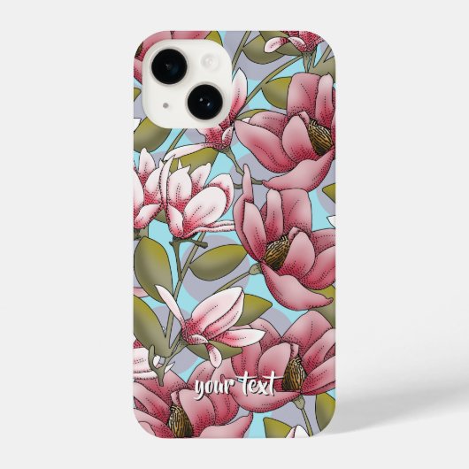 Personalized Whispering Magnolia Phone Case iPhone Hülle (Rückseite)
