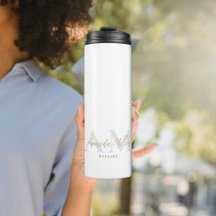 Personalized White Gold Modern Monogram Minimalist