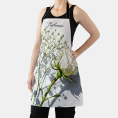 Personalized White Rose Baby's Breath Schürze (InSitu)